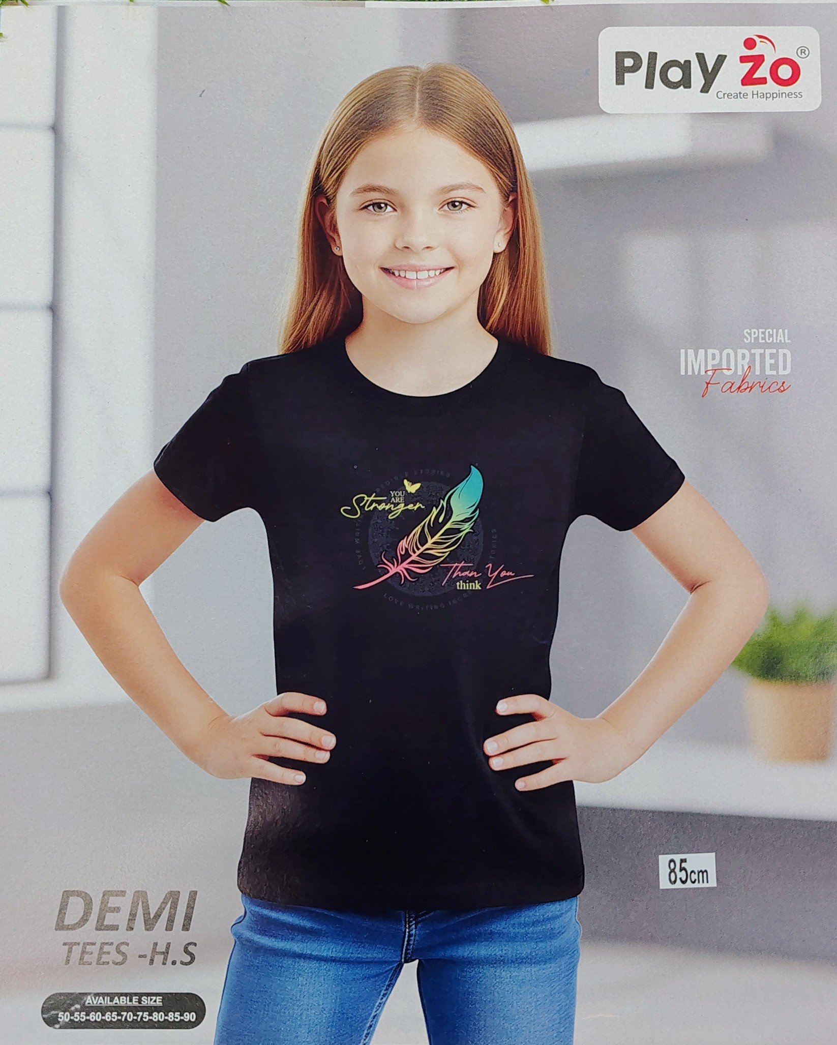 Play Zo Tencil Round Neck Half Sleeves Kids Tshirt - Image 2