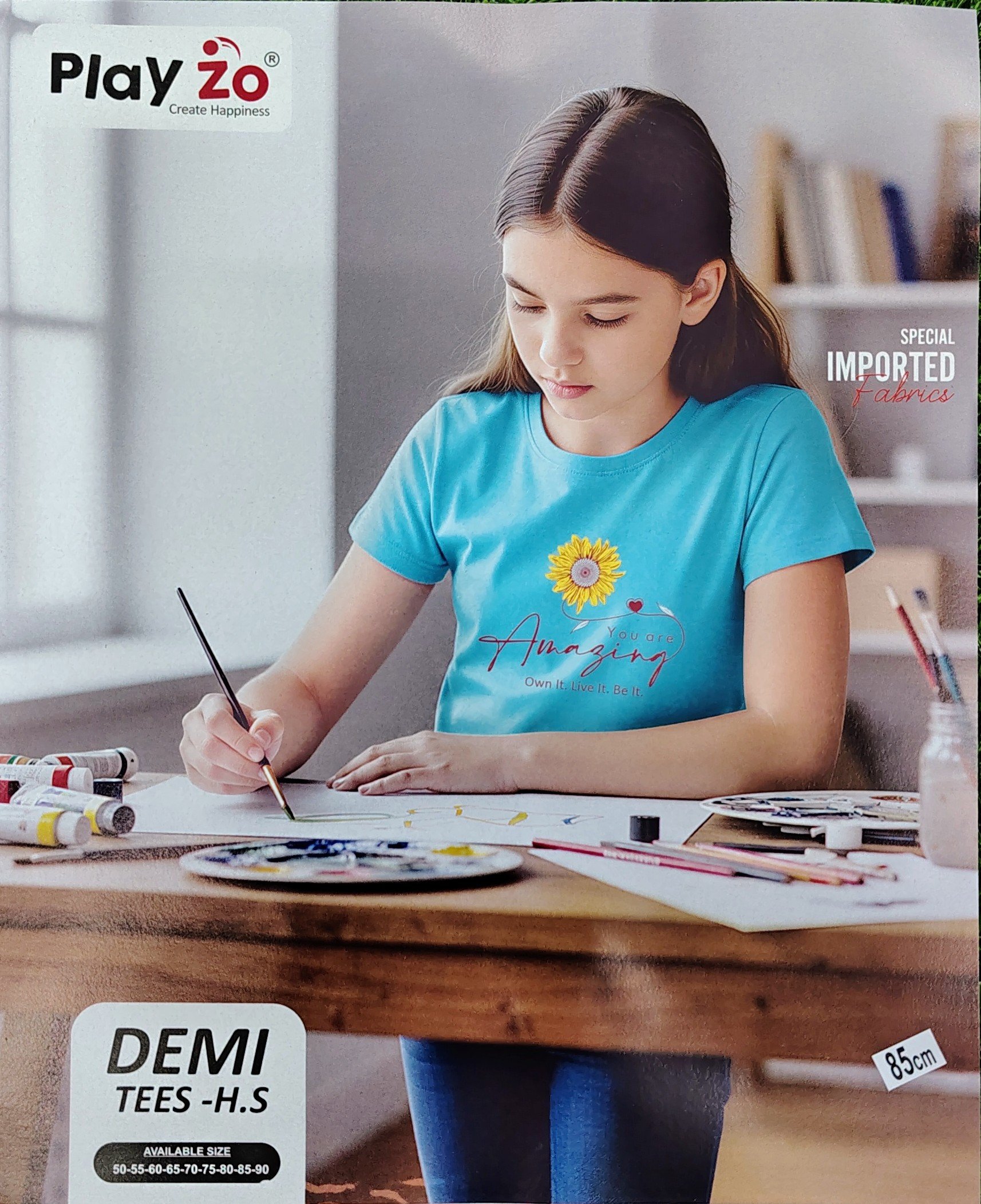 Play Zo Tencil Round Neck Half Sleeves Kids Tshirt - Image 8