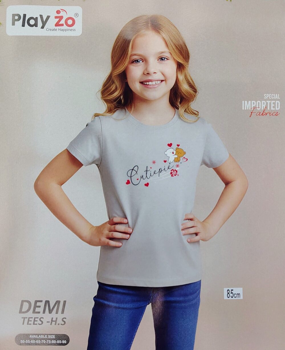 Play Zo Tencil Round Neck Half Sleeves Kids Tshirt